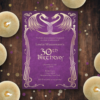 Celtic Viking Dragon 30. Geburtstag Einladung