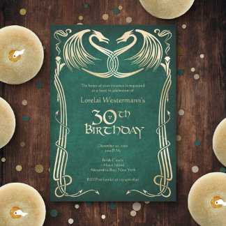 Celtic Viking Dragon 30. Geburtstag Einladung