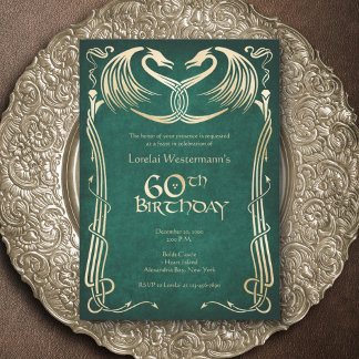 Celtic Viking Dragon 60. Geburtstag Einladung
