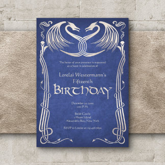 Celtic Viking Dragon Birthday Einladung