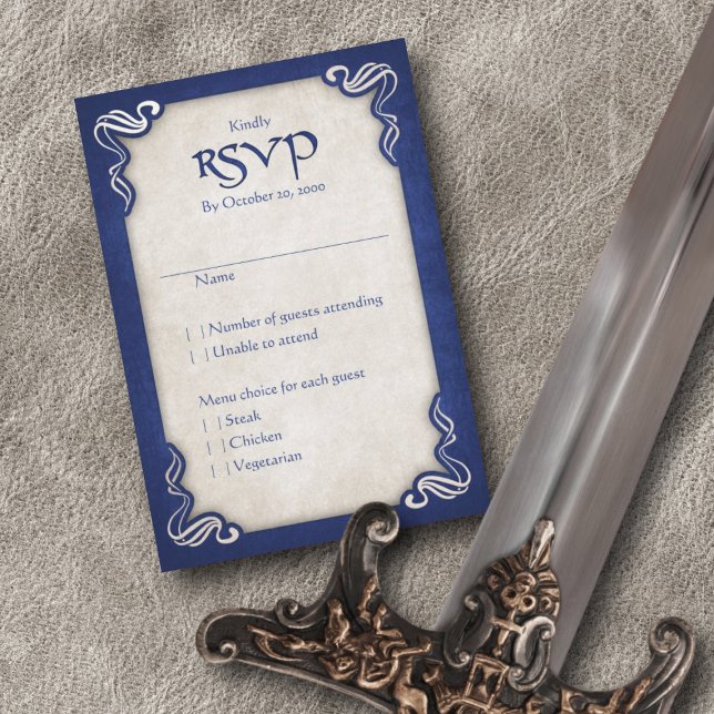 Celtic Viking Dragon Wedding RSVP Karte (Von Creator hochgeladen)
