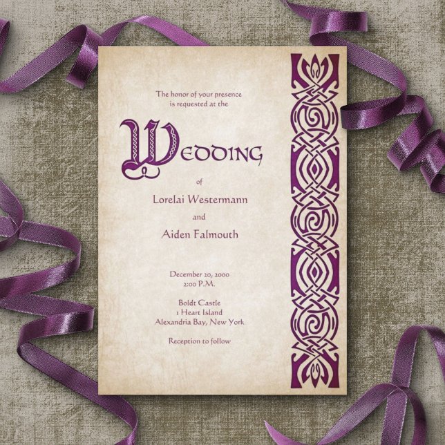 Celtic Viking Fantasy Wedding Einladung (Von Creator hochgeladen)