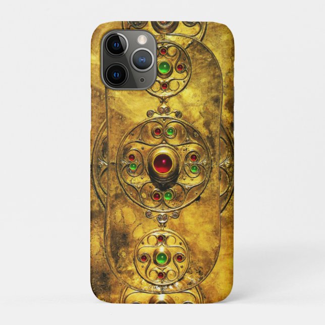 CELTIC WARRIOR SHIELD EMERALD RUBY GEM STONES Case-Mate iPhone HÜLLE (Rückseite)