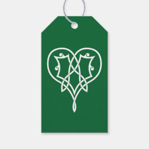 Celtic Weave Hearts in Grün Geschenkanhänger