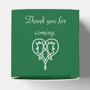 Celtic Weave Hearve in Green Gevor Box Geschenkschachtel