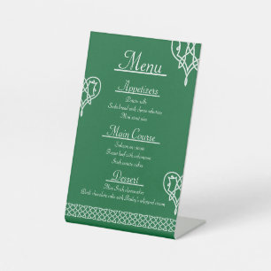 Celtic Weave Hearve in Green Pedestal Sign Sockelschild