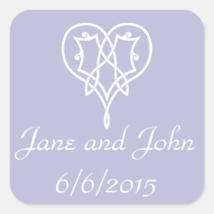 Celtic Weave Hearve in Lavender Sticker