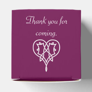 Celtic Weave Hearve in Wine Gevor Box Geschenkschachtel