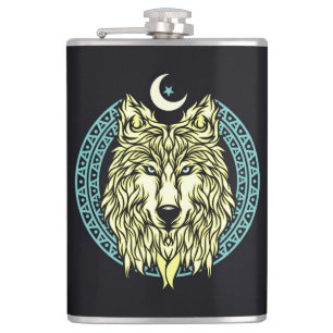 Celtic Wolf Flachmann