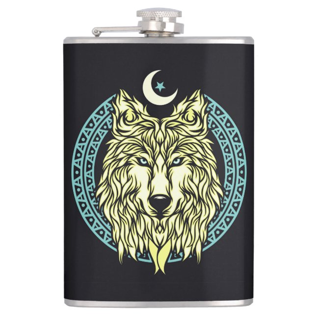 Celtic Wolf Flachmann (Vorderseite)