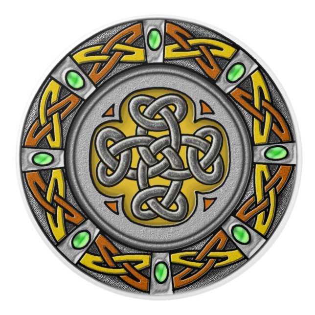 Celticknoten digitalisiertes Bild des Stahls, des Keramikknauf (Vorderseite)