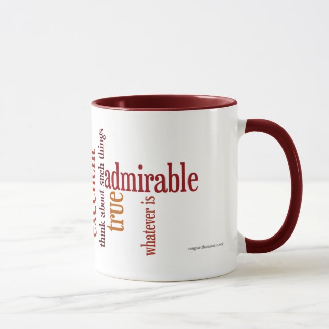 "Celui qui est" tasse : 4:8 de Philippiens (Droite)
