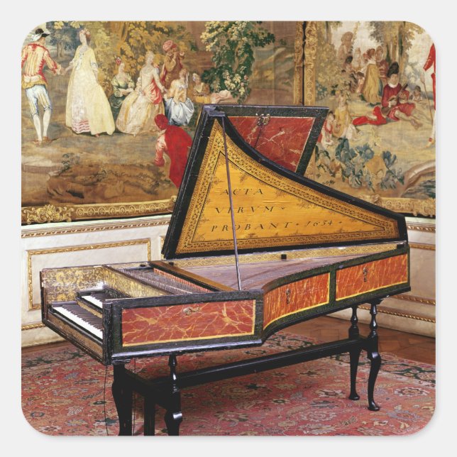 Cembalo, 1634 quadratischer aufkleber (Vorderseite)