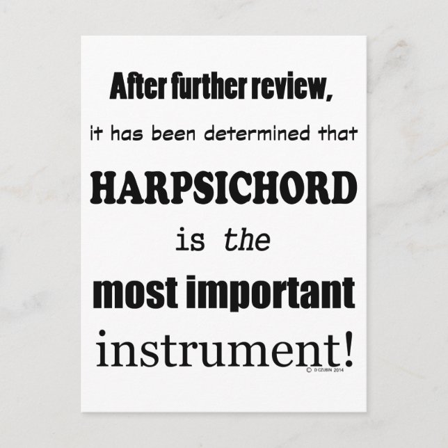 Cembalo, das wichtigste Instrument Postkarte (Vorderseite)