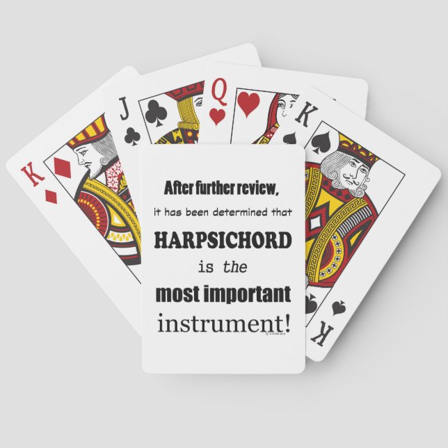 Cembalo, das wichtigste Instrument Spielkarten (Rückseite)