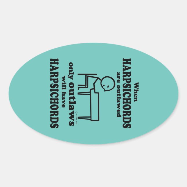 Cembalo, Oval Sticker verboten (Vorderseite)