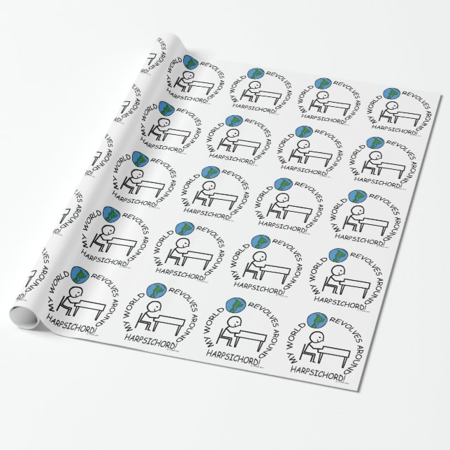 Cembalo - Weltaufstände rund Geschenkpapier (Ungerollt)