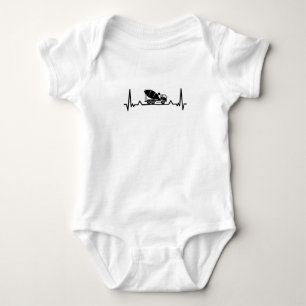 Cement Mixer Heartbeat Funny Gifts Baby Strampler
