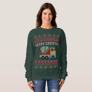 Cement Truck Ugly Christmas Sweater Sweatshirt