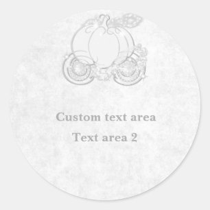 Cendrella Princess Carrosse Autocollant Blanc Arge