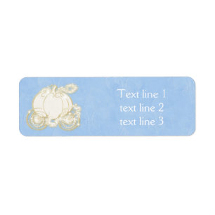 Cendrillon Blue Gold Carriage Royal Étiquettes de 