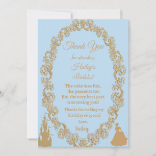 Cendrillon Carte de remerciements