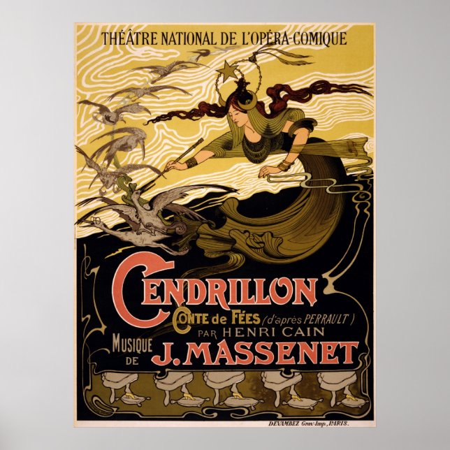 Cendrillon, conte de fées - Opernplakat Poster (Vorne)