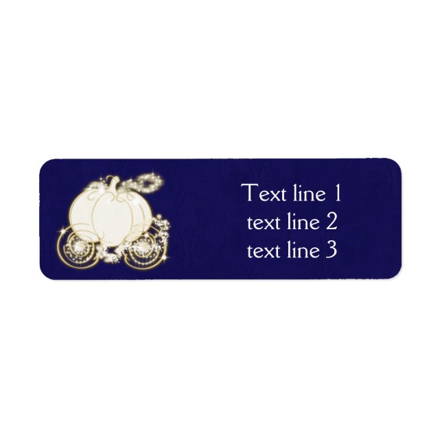 Cendrillon Gold Carriage Royal Blue Étiquettes de  (Devant)