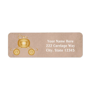 Cendrillon Golden Coach Princess Étiquettes de adr