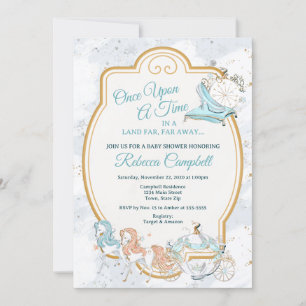 Cendrillon - Invitation Baby shower de transport