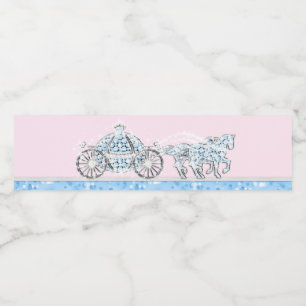 Cendrillon Princess Étiquettes de bouteille d'eau