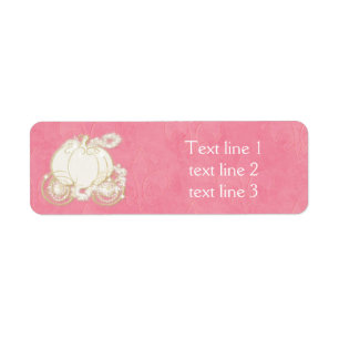 Cendrillon Rose Gold Carriage Royal Étiquettes de