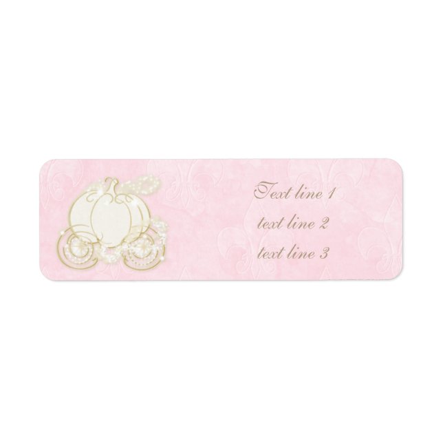 Cendrillon Rose Gold Carriage Royal Étiquettes de  (Devant)