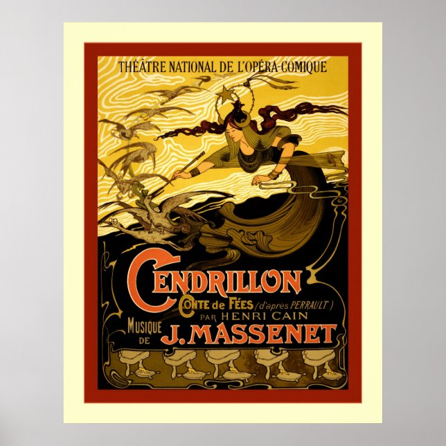 Cendrillon ~ Vintage französische Theaterwerbung Poster (Vorne)