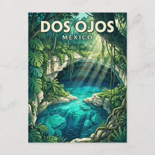 Cenote Dos Ojos Mexiko Postkarte