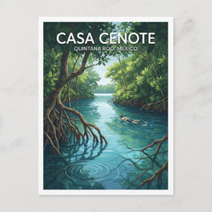 Cenote Manatí (Casa Cenote) Tankah Mexiko Postkarte