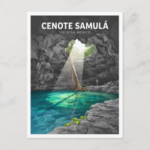 Cenote Samulá Dzitnup Mexico Geschenk Postkarte