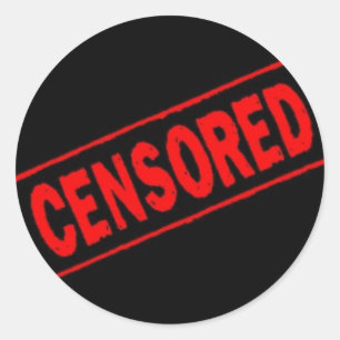 Censored Runder Aufkleber