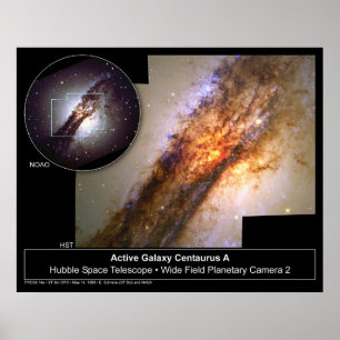 Centaurus ein Galaxie Hubble Teleskop Poster