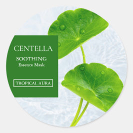 Centella Asiatica-Gesichtsmaske Etikett Runder Aufkleber