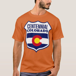 Centennial Colorado Retro Flag Schild weiß T-Shirt