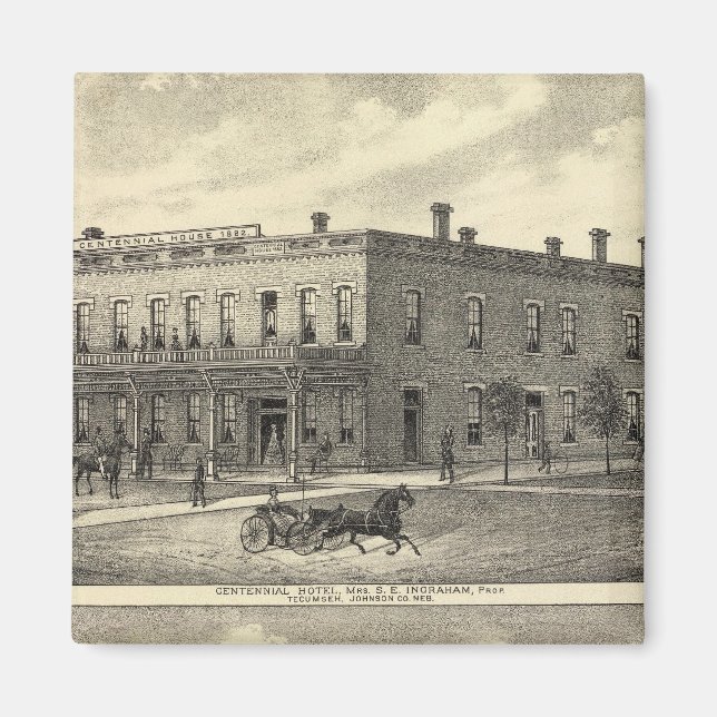 Centennial Hotel, Tecumseh und Neb, Nebraska Magnet (Vorne)