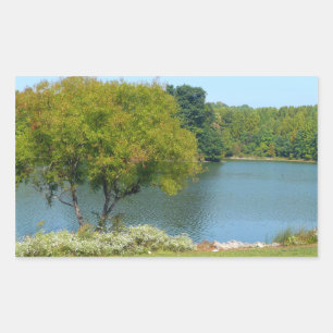 Centennial Lake in Ellicott City Maryland Rechteckiger Aufkleber