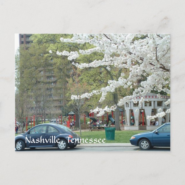 Centennial Park im Frühling Postkarte (Vorderseite)