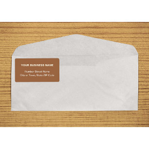 Center Aligned Schlicht Text Business Brown Shippi