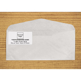 Center Alignment Business White Shipping Label
