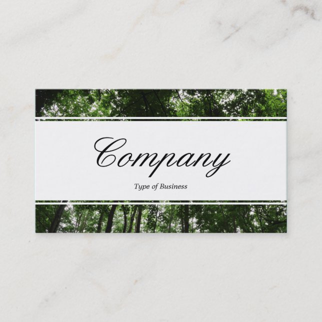 Center Band (eingekeilt) - Script - Woodland Canop Visitenkarte (Vorderseite)