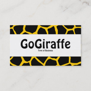 Center Band - GoGiraffe - Amber FFCC00 Visitenkarte