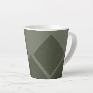 Center Diamond Moss Green Latte Tasse - Custom