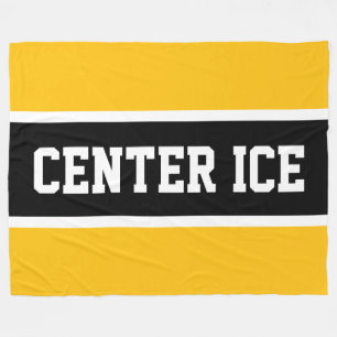 CENTER ICE Fett Helles Gelb Orange Schwarze Streif Fleecedecke